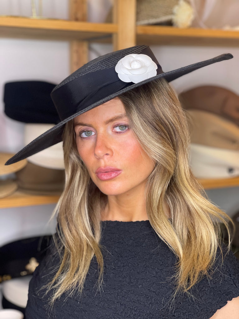 Canotier extra plat en paille- Modèle Maurane 