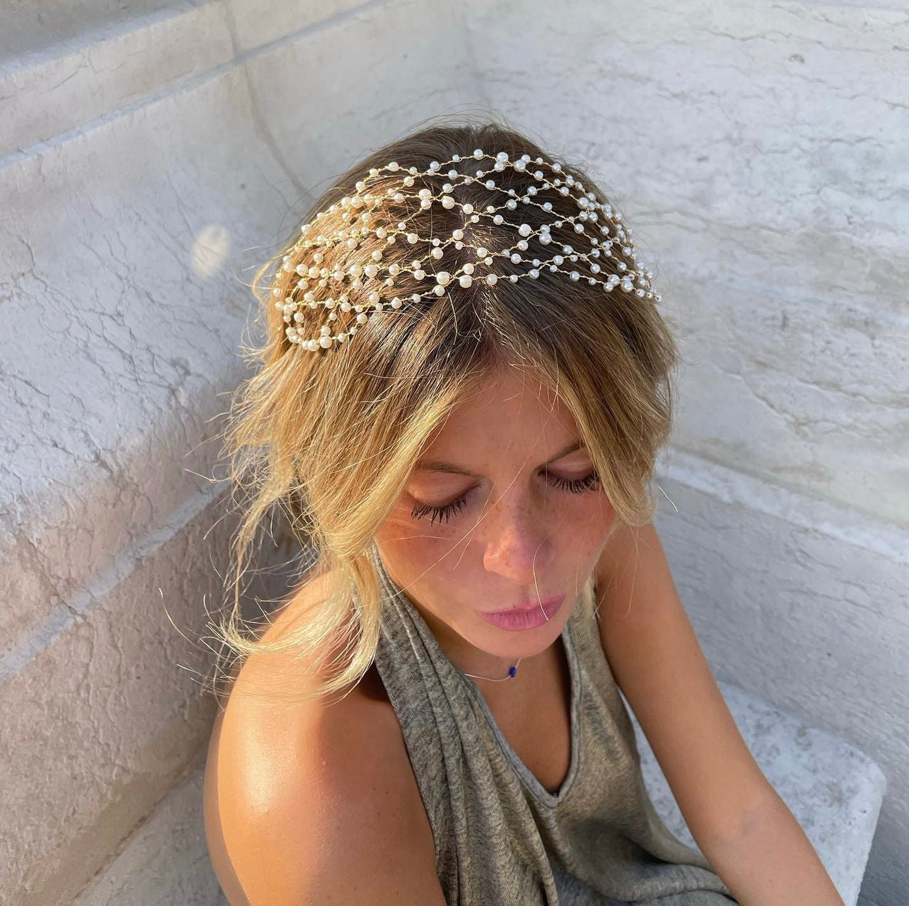 Headband Goldie perles