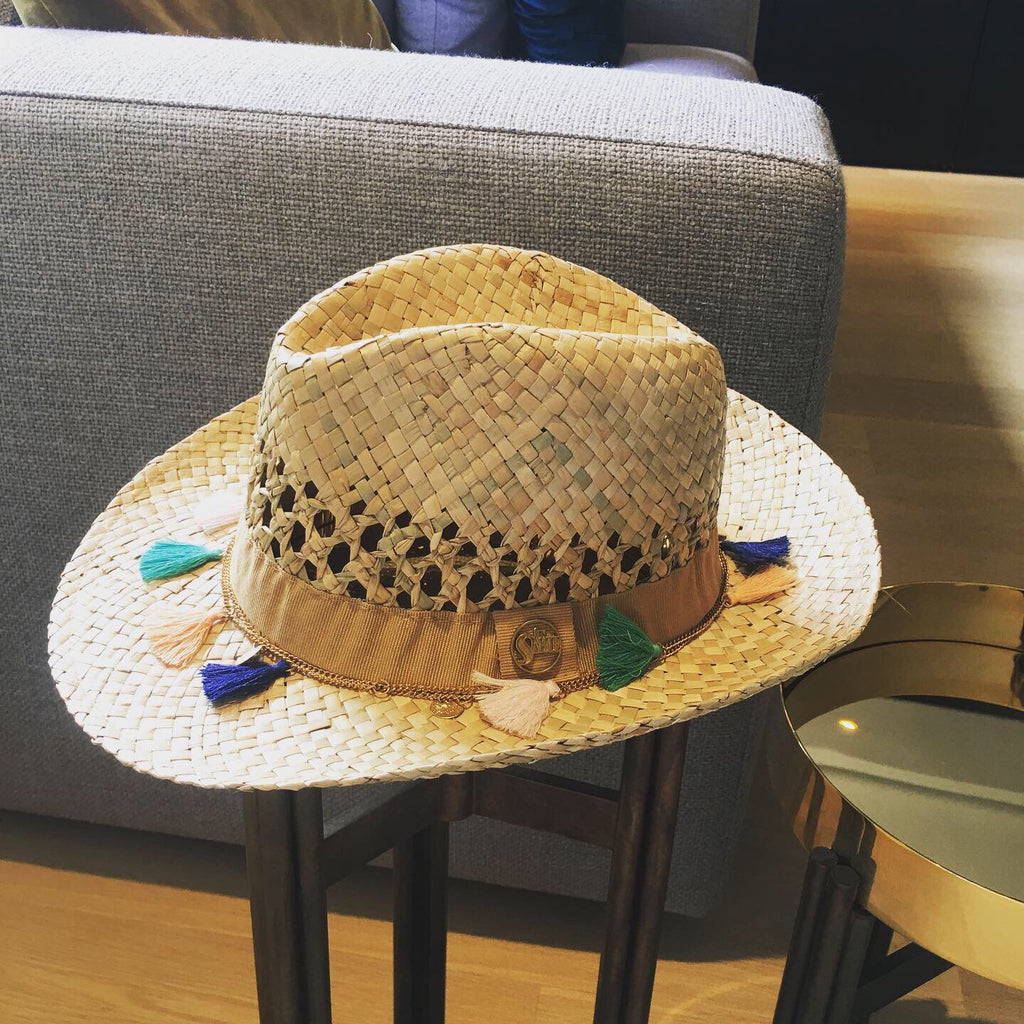 chapeau Lola chapeau en paille accessoires by saje chapeau pompon