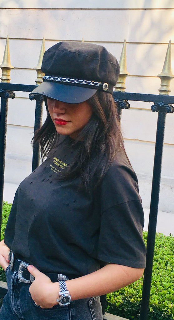 casquette femme branché chaine argent silver detail customisée personnalisée juif mariage bar mitsva mode shopping 