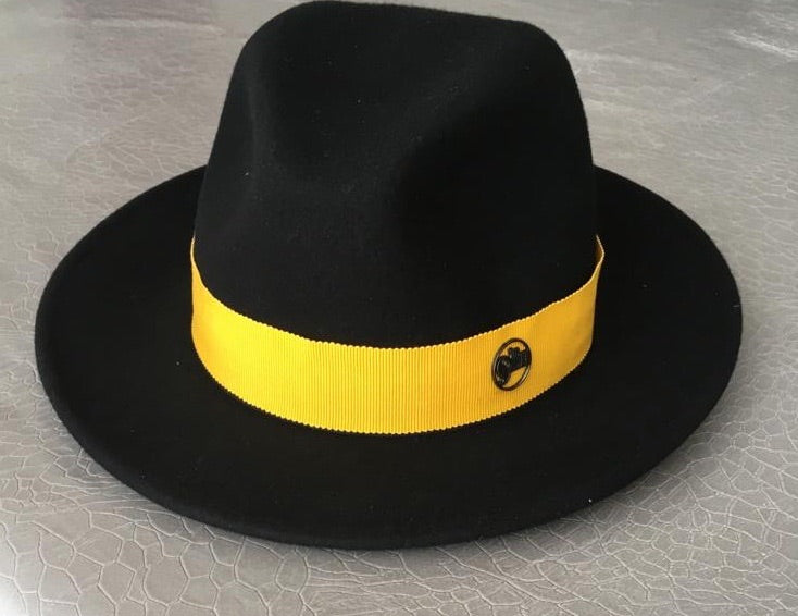 chapeau laine noir jaune modele abby hat chapeau  inspirations by saje accessoires femme ete  wedding event tsniout