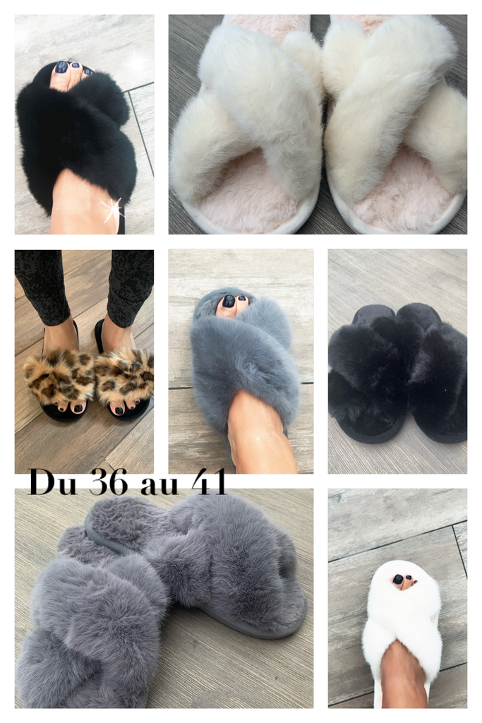 chaussons fourrure cocooning fluffy chaussons doux chaussures fourrure
