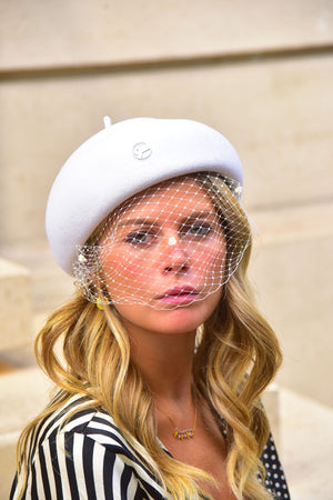 Ouvrir l&#39;image dans le diaporama, Béret voilette - Modele Alexa
