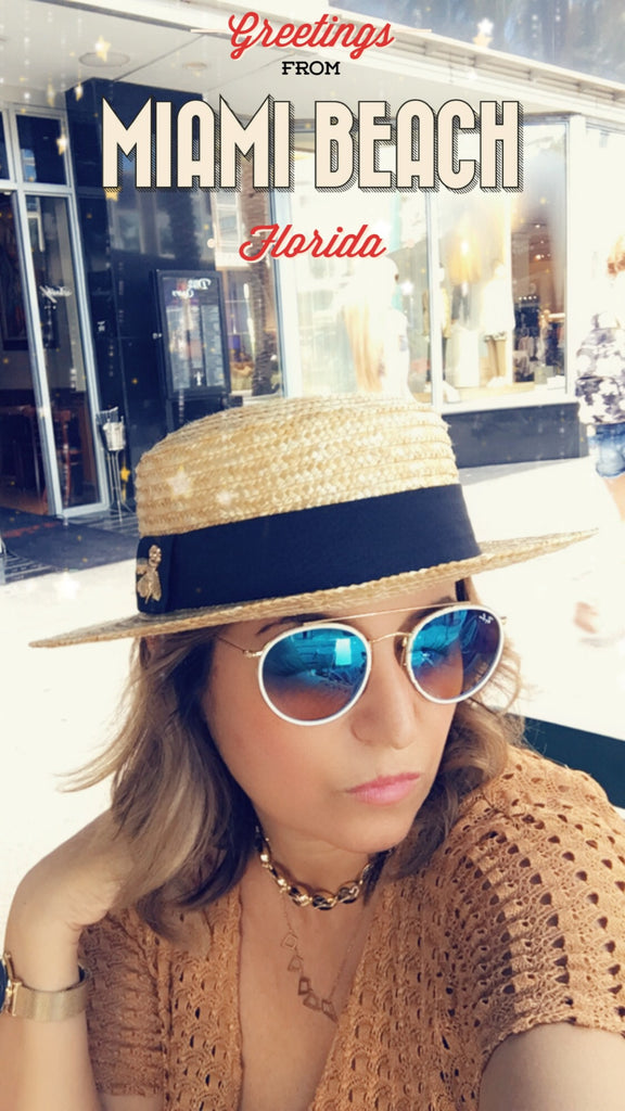chapeau Giulia canotier paille naturel accessoires femme abeille