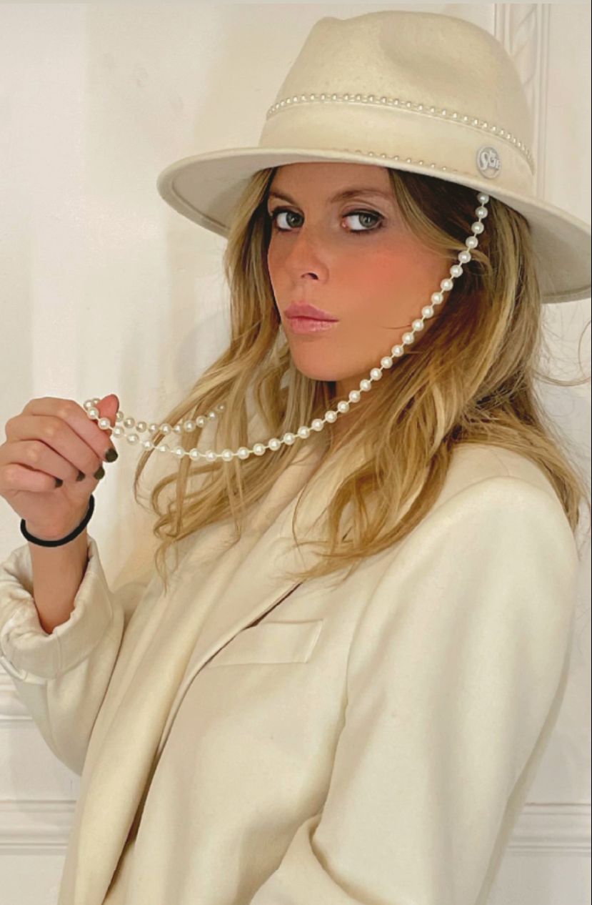 Chapeau fedora perles - Modèle Aure