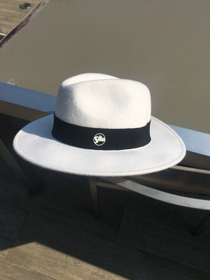 chapeau laine ecru  modele Elena hat chapeau by saje accessoires femme ete  wedding event tsniout